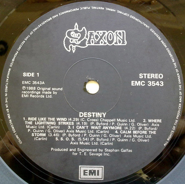 Saxon : Destiny (LP, Album)