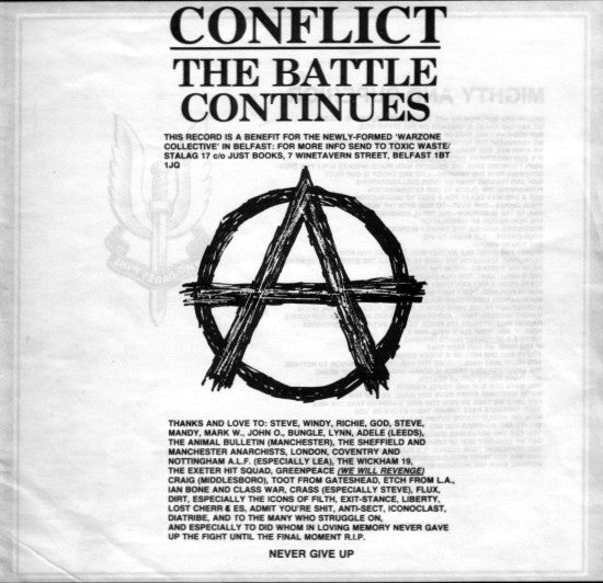 Conflict (2) : The Battle Continues (7", Single, Bla)