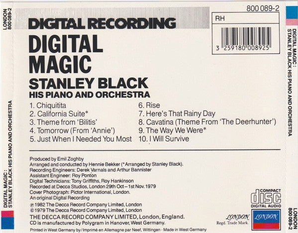 Stanley Black & His Orchestra : Digital Magic (CD, Album)