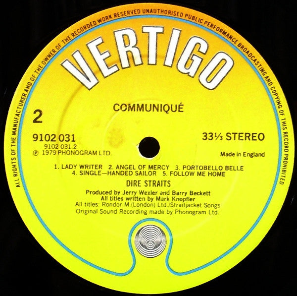 Dire Straits : Communiqué (LP, Album, RE)