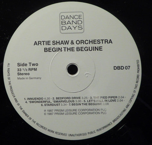 Artie Shaw And His Orchestra : Begin The Beguine (LP, Comp)