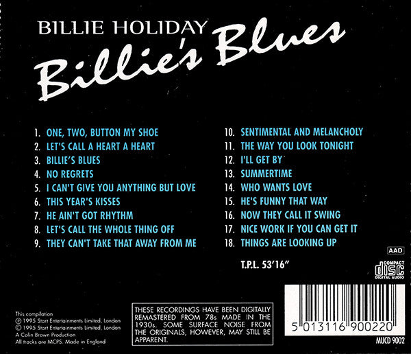 Billie Holiday : Billie's Blues (CD, Comp, RM)