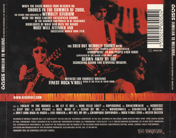 Oasis (2) : Familiar To Millions (2xCD, Album)
