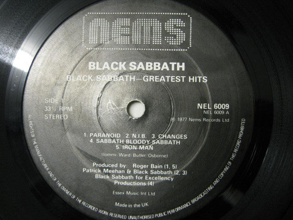 Black Sabbath : Greatest Hits (LP, Comp)