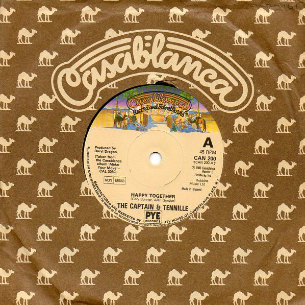 Captain And Tennille : Happy Together (7")