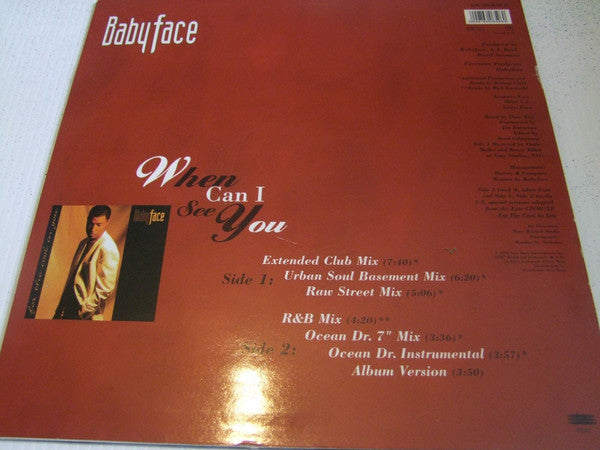 Babyface : When Can I See You (12")