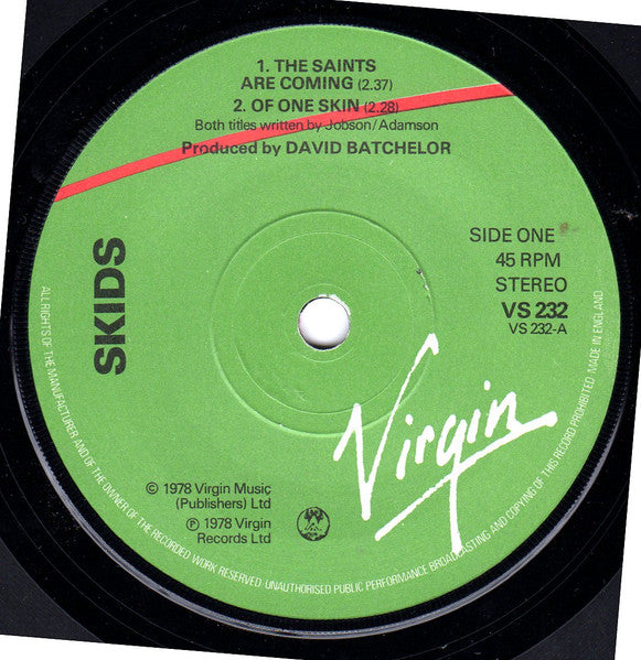 Skids : Wide Open (7", Single)