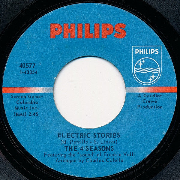 The Four Seasons Featuring The 'Sound' Of Frankie Valli : Electric Stories (7", Mono)