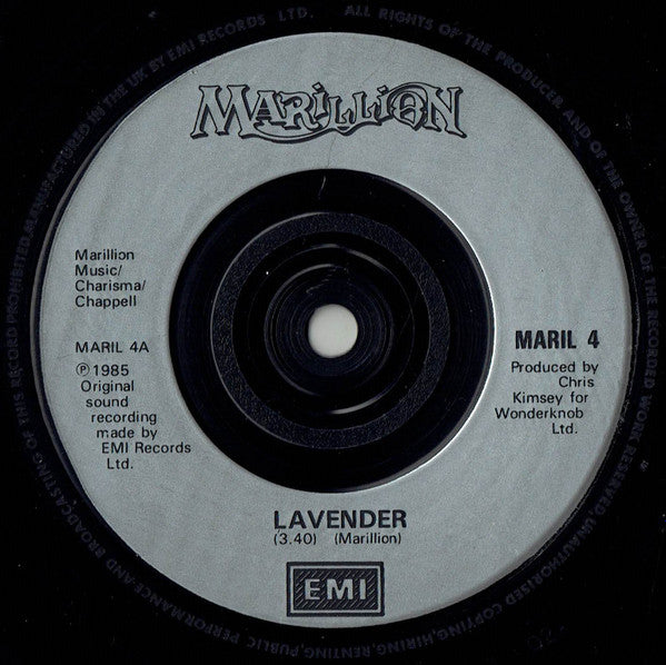 Marillion : Lavender (7", Single, Sil)