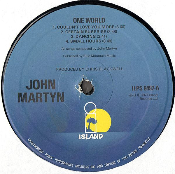 John Martyn : One World (LP, Album, Rev)