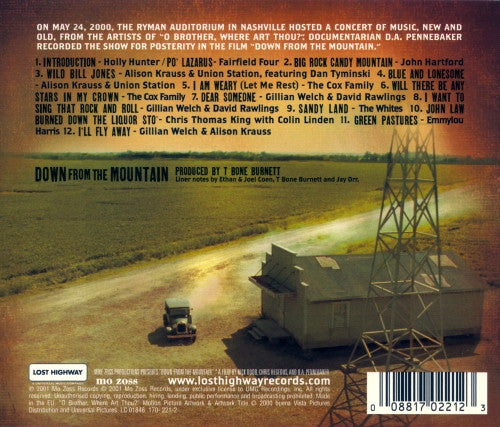 Various : Down From The Mountain (Live Concert Performances By The Artists & Musicians Of O Brother, Where Art Thou?) (CD, Album)