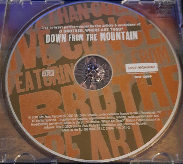 Various : Down From The Mountain (Live Concert Performances By The Artists & Musicians Of O Brother, Where Art Thou?) (CD, Album)