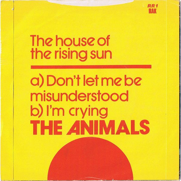 The Animals : The House Of The Rising Sun (7", Single, RE, Kno)