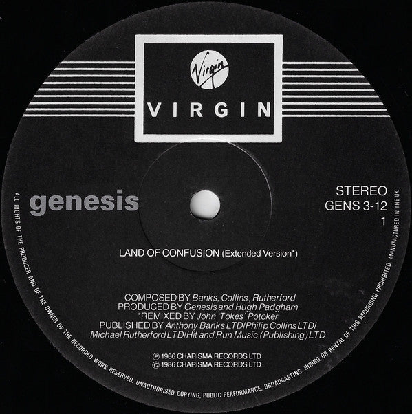 Genesis : Land Of Confusion (12", Single, Spi)