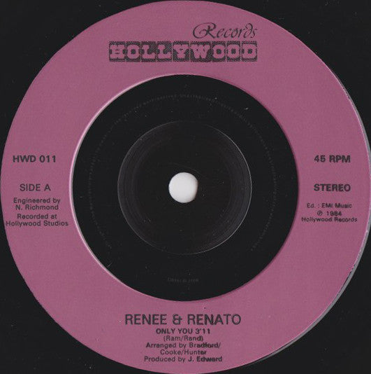 Renée & Renato : Only You (7", Single)