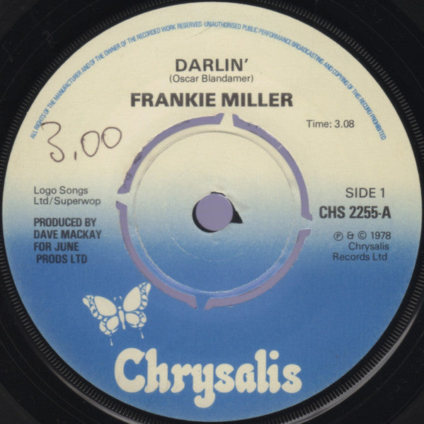 Frankie Miller : Darlin' (7", Single, Pap)