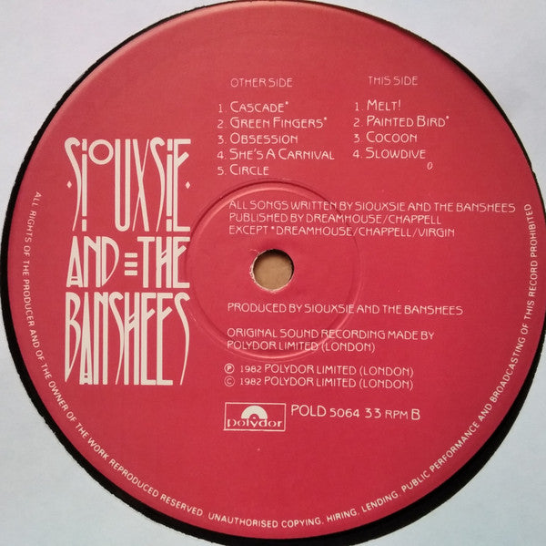 Siouxsie & The Banshees : A Kiss In The Dreamhouse (LP, Album)