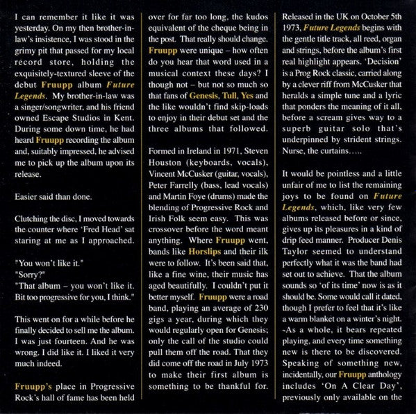 Fruupp : It's All Up Now - Anthology (2xCD, Album, Comp)