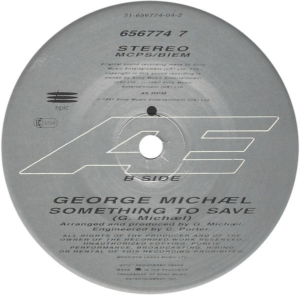 George Michael : Cowboys And Angels (7", Single)