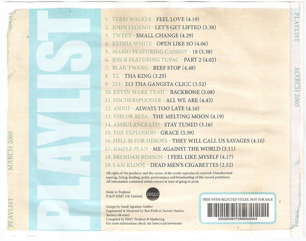 Various : Playlist March 2005 (CD, Comp)