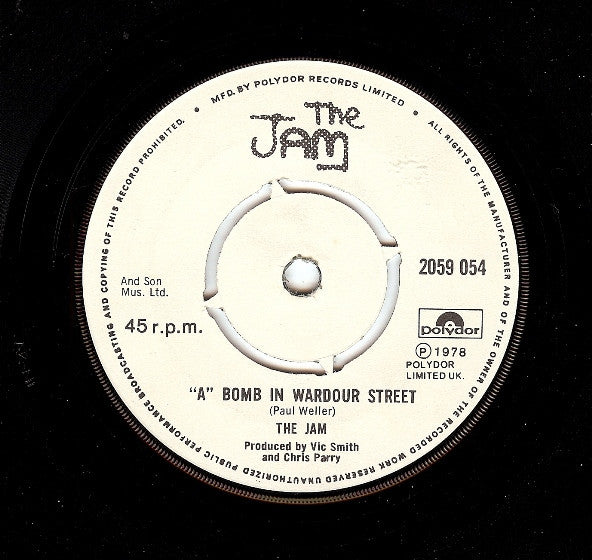 The Jam : David Watts / "A" Bomb In Wardour Street (7", Single, Pap)
