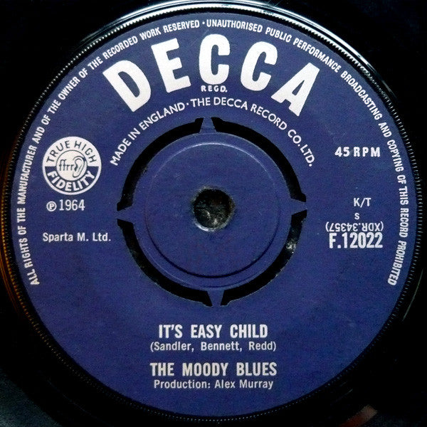 The Moody Blues : Go Now ! / It's Easy Child (7", Single)