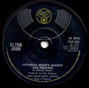 Elton John : Saturday Night's Alright For Fighting (7", Single, Sol)