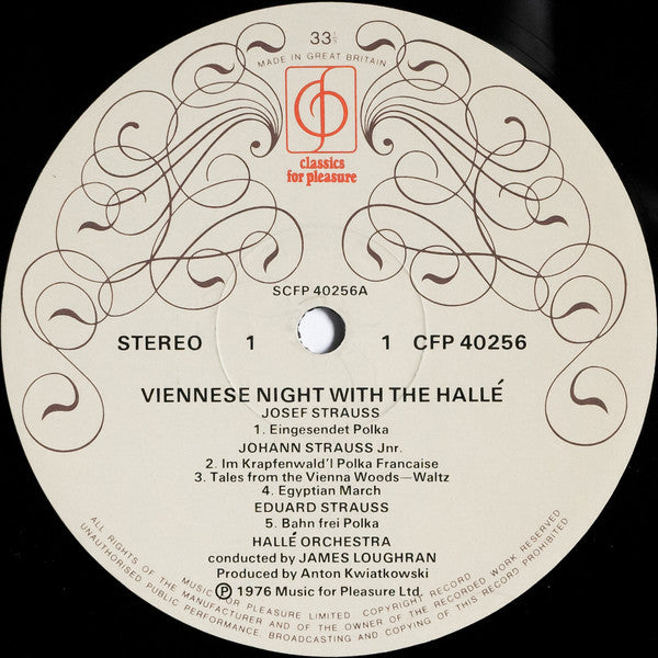 The Hallé* Conductor James Loughran : Viennese Night With The Hallé (LP)