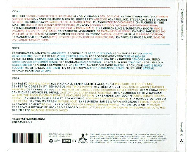 Various : Cream Club Anthems 2012 (3xCD, Comp)