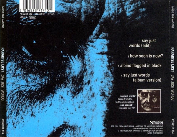 Paradise Lost : Say Just Words (CD, Single, Ltd)