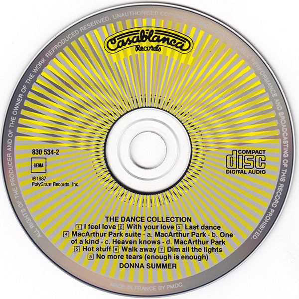 Donna Summer : The Dance Collection (A Compilation Of Twelve Inch Singles) (CD, Comp, PMD)