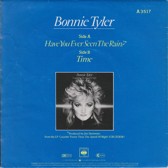 Bonnie Tyler : Have You Ever Seen The Rain? (7", Single, Ltd, Pap)