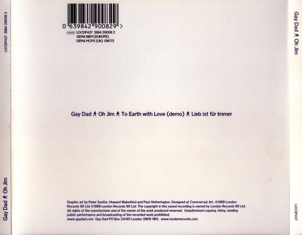 Gay Dad : Oh Jim (CD, Single, CD2)