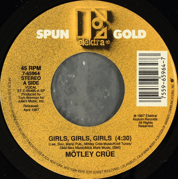 Mötley Crüe : Girls, Girls, Girls / Wild Side (7", Single)