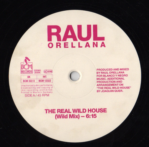 Raúl Orellana : The Real Wild House (12", Single)