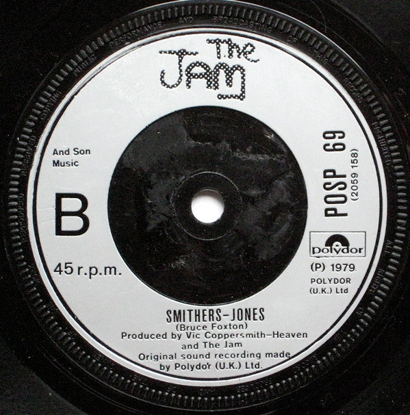 The Jam : When You're Young c/w Smithers-Jones (7", Single)