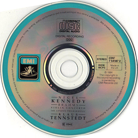 Nigel Kennedy · Johannes Brahms · London Philharmonic Orchestra · Klaus Tennstedt : Violin Concerto (CD, Album, Blu)