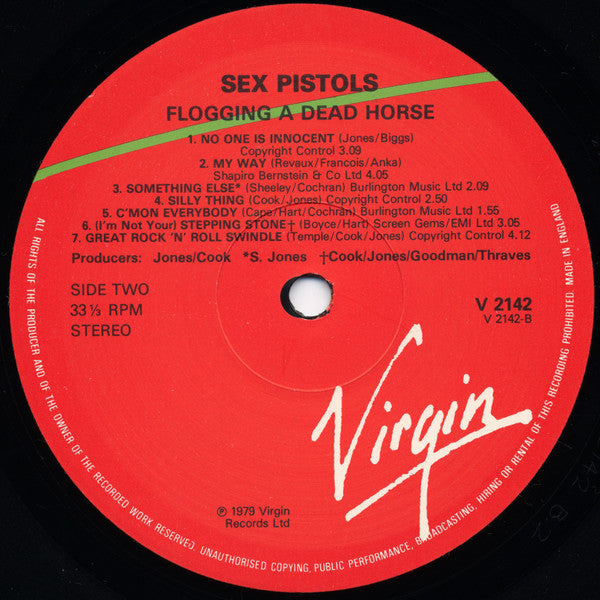 Sex Pistols : Flogging A Dead Horse (LP, Comp)