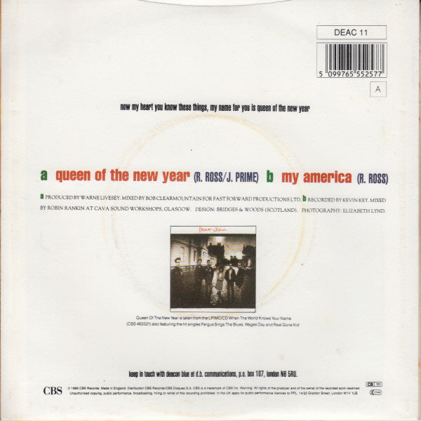 Deacon Blue : Queen Of The New Year (7", Single)