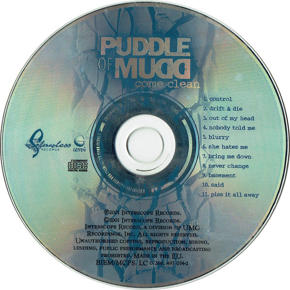 Puddle Of Mudd : Come Clean (CD, Album)