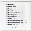 Vangelis : Albedo 0.39 (CD, Album, RE)