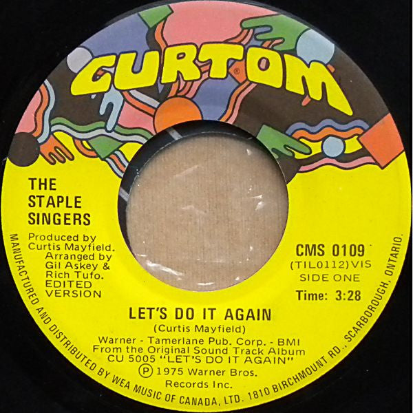 The Staple Singers : Let's Do It Again / After Sex (7", Single)
