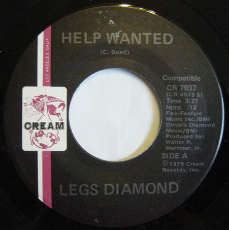 Legs Diamond (2) : Help Wanted (7", Single)