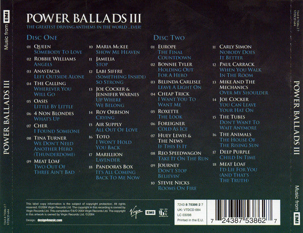 Various : (Even Bigger Even Better) Power Ballads III (2xCD, Comp)