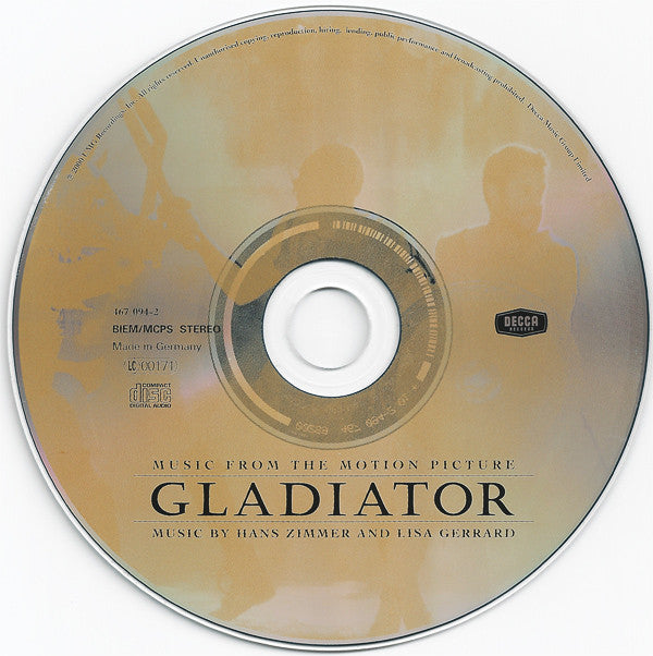 Hans Zimmer And Lisa Gerrard : Gladiator (Music From The Motion Picture) (CD, Album)