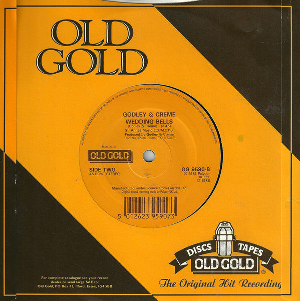 Godley & Creme : Under Your Thumb / Wedding Bells (7", Single)