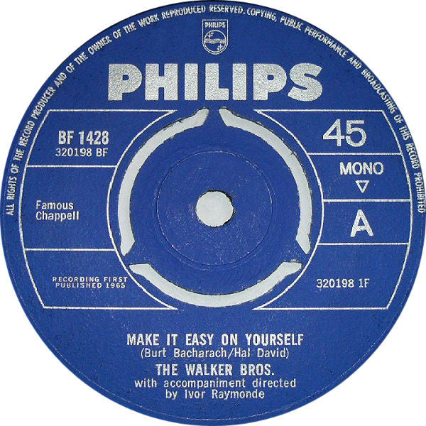 The Walker Bros.* : Make It Easy On Yourself (7", Single, 3 P)