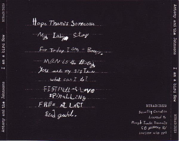 Antony And The Johnsons : I Am A Bird Now (CD, Album, Del)