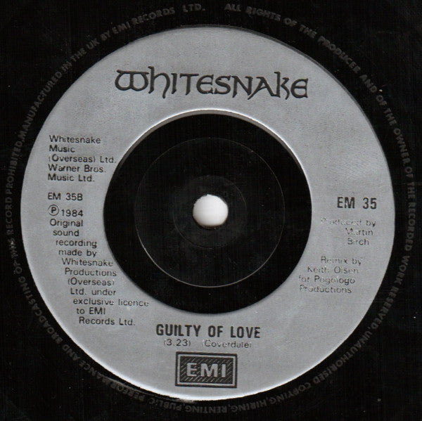 Whitesnake : Here I Go Again (USA Single Remix) (7", Single, Inj)