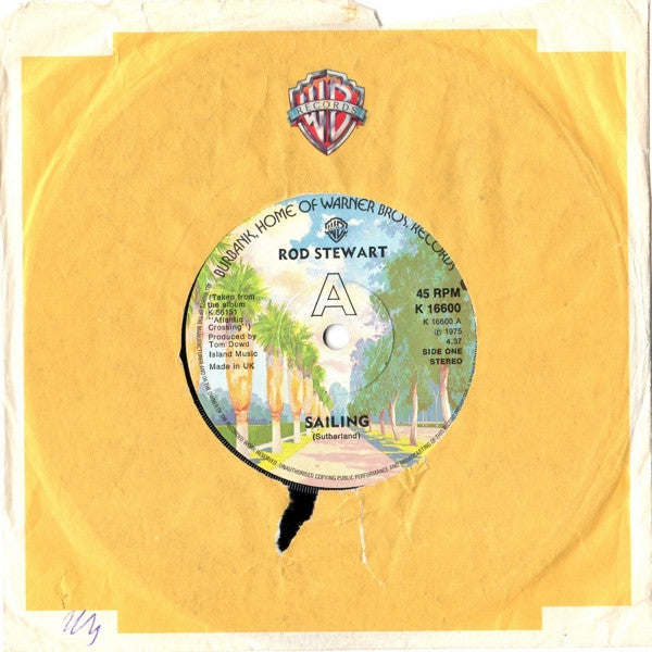 Rod Stewart : Sailing (7", Single, Sol)